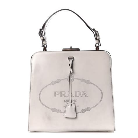 prada spazzolatto frame handbag in quarzo fw 05